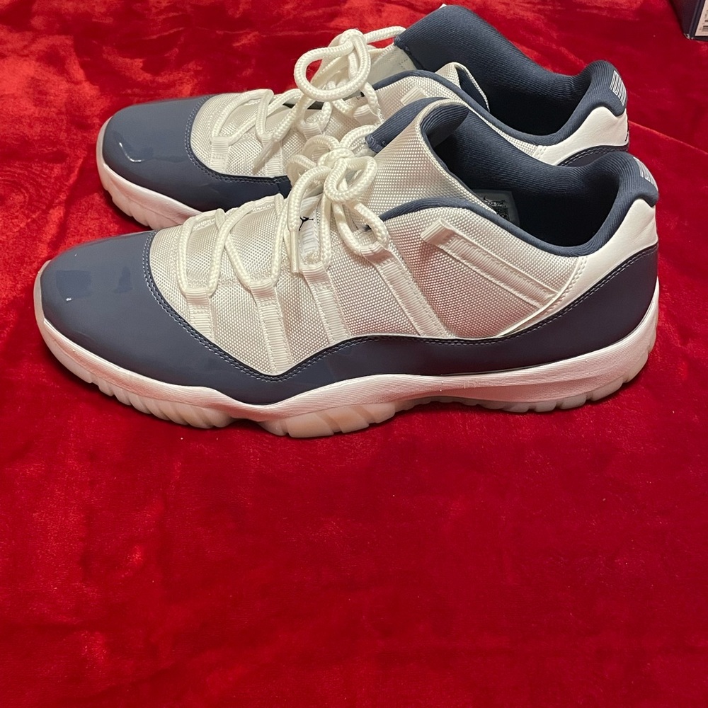 Air Jordan 11 Low Sneakers White and Blue